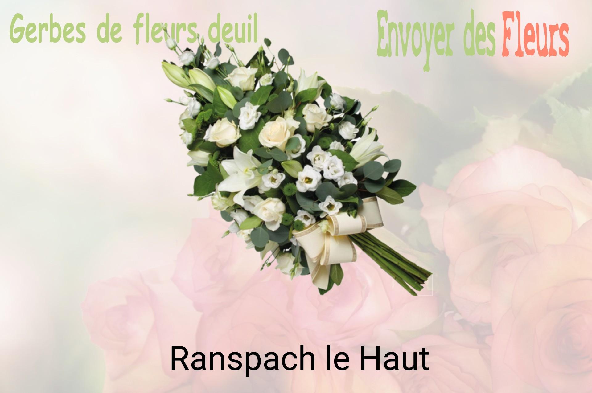 Gerbe de fleurs de deuil livrée à Ranspach-le-Haut